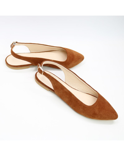 Слингбеки из рыжей замши (арт. 17-5)