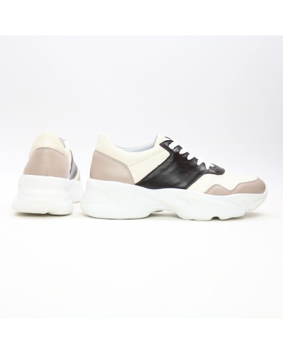 Бежеві шкіряні кросівки Арт. Kr-4/188