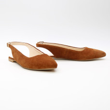 Слінгбеки з рудої замші з відкритою п’яткою — натуральна зручність на кожен день (Арт. 17‑5)