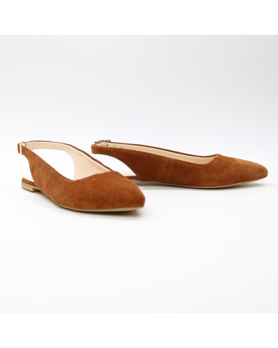 Слингбеки из рыжей замши (арт. 17-5)