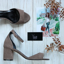 Замшеві босоніжки на підборах Арт. 605-11/45Ок