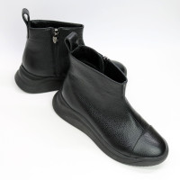 Ботинки из черной кожи флотар Арт. 176-1(Av)