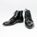 Ботинки из наплака черного цвета с острым носиком Арт. 104-1