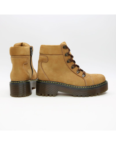 Ботинки со шнуровкой из нубука рыжего цвета Арт. As-4/22Р