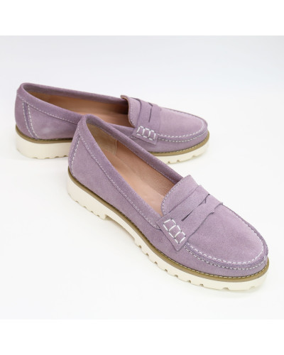 Мокасины из лиловой замши Арт. 05-10SE