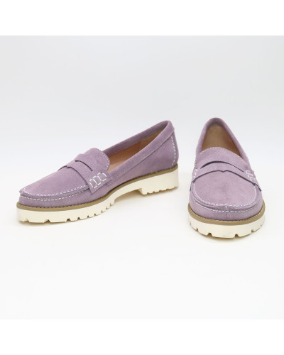 Мокасины из лиловой замши Арт. 05-10SE