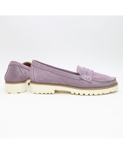 Мокасины из лиловой замши Арт. 05-10SE