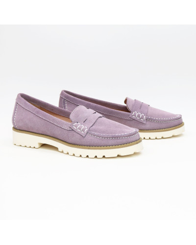 Мокасины из лиловой замши Арт. 05-10SE