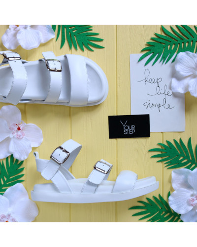 Сандалі з білої шкіри Арт. 10-36/21067