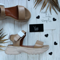 Сандалі з карамельної шкіри Арт. 10-31/193