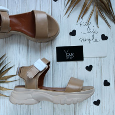 Сандалі з карамельної шкіри Арт. 10-31/193