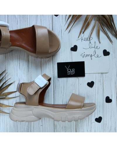 Сандалі з карамельної шкіри Арт. 10-31/193