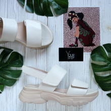 Сандалі з бежевої шкіри Арт. 10-35/193