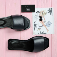 Шльопанці з чорної шкіри Арт. 10-9/0504