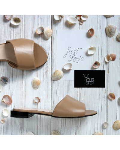 Шльопанці з карамельної шкіри Арт. 10-26/33