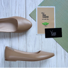 Балетки з карамельної шкіри Арт. 01-1