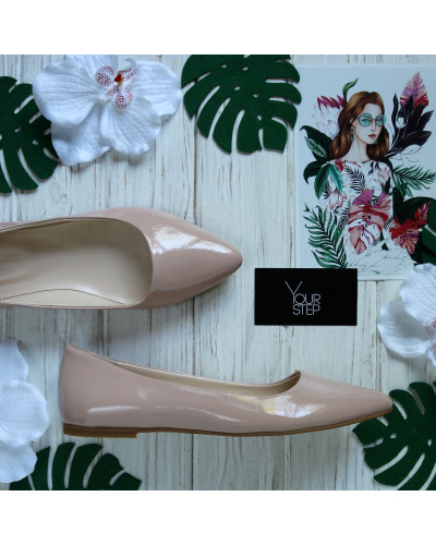 Лакові балетки з гострим носом Арт.17-2