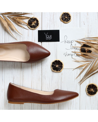 Балетки з рудої шкіри Арт.: 17-6