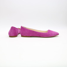 Замшеві балетки з гострим носком у кольорі фуксія — яскравий акцент для вашого стилю (Арт. 17‑6)