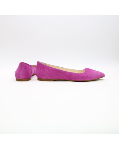 Яркие замшевые балетки в цвете фуксии (Арт.17‑6)