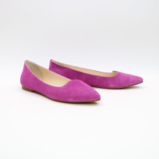Замшеві балетки з гострим носком у кольорі фуксія — яскравий акцент для вашого стилю (Арт. 17‑6)