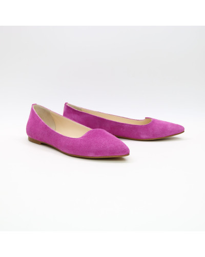 Яркие замшевые балетки в цвете фуксии (Арт.17‑6)