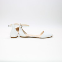 Босоніжки з білої шкіри з гострим носом Арт.: 17-3