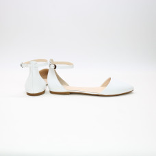 Босоніжки з білої шкіри з гострим носом Арт.: 17-3