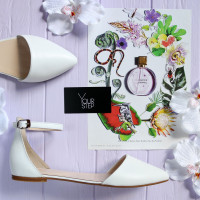 Босоніжки з білої шкіри з гострим носом Арт.: 17-3