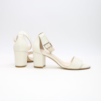 Босоніжки з бежевої шкіри на підборах Арт.: 615-3Ок