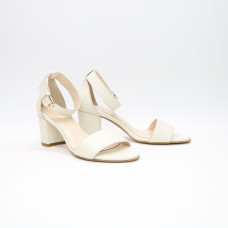 Босоніжки з бежевої шкіри на підборах Арт.: 615-3Ок