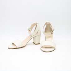 Босоніжки з бежевої шкіри на підборах Арт.: 615-3Ок