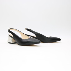 Чорні шкіряні слінгбеки Арт. 457-3/53Ок