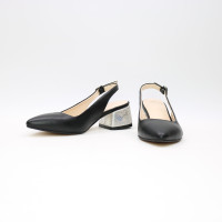 Чорні шкіряні слінгбеки Арт. 457-3/53Ок