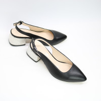 Чорні шкіряні слінгбеки Арт. 457-3/53Ок