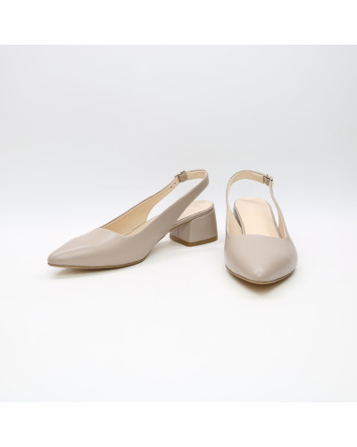 Бежеві шкіряні слінгбеки Арт. 457-3/53Ок