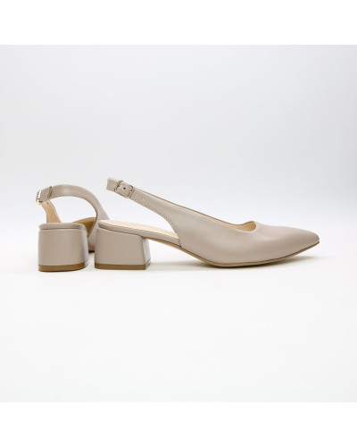 Бежеві шкіряні слінгбеки Арт. 457-3/53Ок