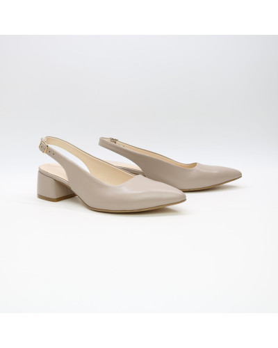 Бежеві шкіряні слінгбеки Арт. 457-3/53Ок