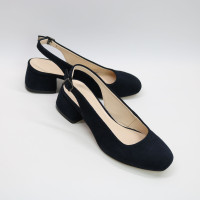 Босоніжки з синьої замші на підборах Арт. 456-4/53Ок