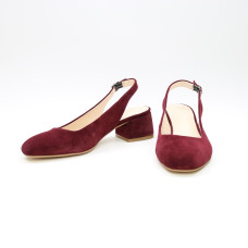 Босоніжки з замші кольору бордо Арт. 456-4/53Ок