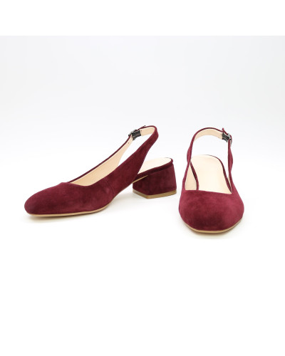 Босоніжки з замші кольору бордо Арт. 456-4/53Ок