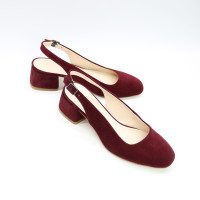 Босоніжки з замші кольору бордо Арт. 456-4/53Ок