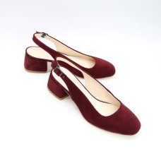 Босоніжки з замші кольору бордо Арт. 456-4/53Ок