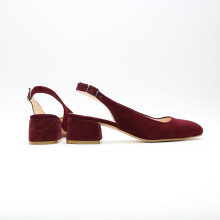 Босоніжки з замші кольору бордо Арт. 456-4/53Ок
