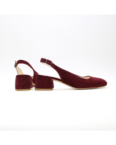 Босоніжки з замші кольору бордо Арт. 456-4/53Ок