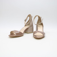 Бежеві босоніжки на підборах Арт. 605-11/w324Ок