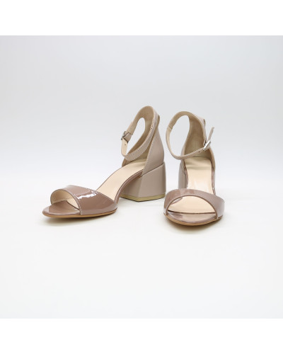 Бежеві босоніжки на підборах Арт. 605-11/w324Ок