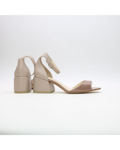 Бежеві босоніжки на підборах Арт. 605-11/w324Ок