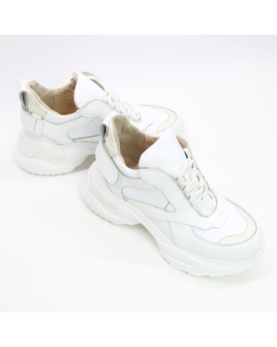 Білі шкіряні кросівки Арт. As-9/Sonya2