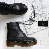 Черевики із чорної шкіри Арт. As-8/22